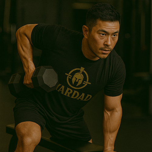 WarDad Level: Back dumbbell weight training