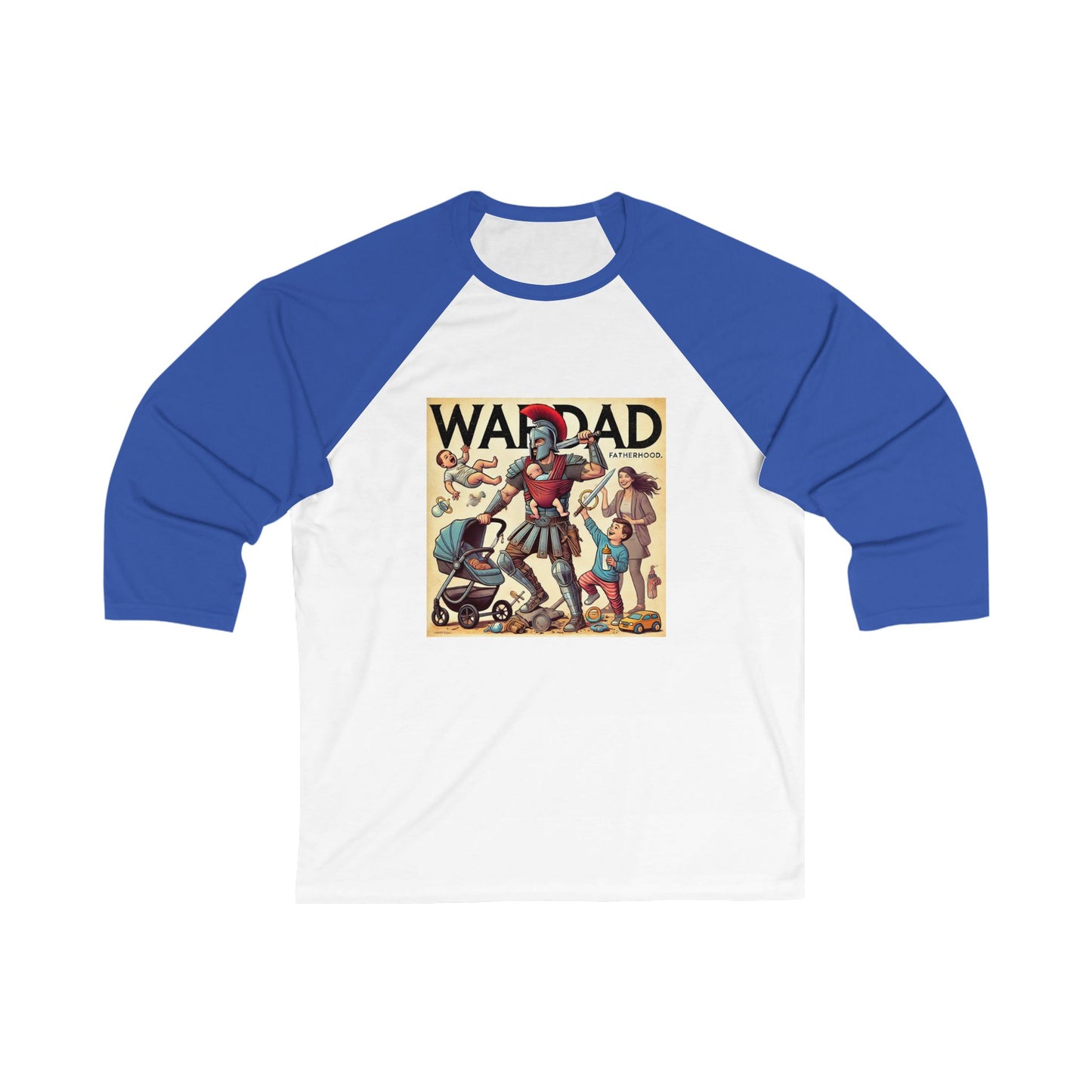 🔥 WarDad 3/4 Sleeve Baseball Tee – Comic Edition 🔥