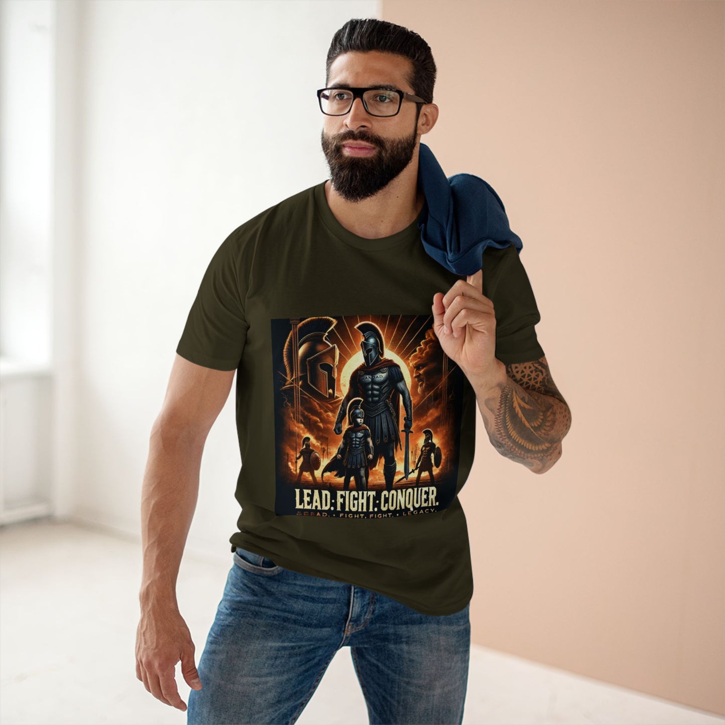 WarDad Spartan Warrior T-Shirt 2nd edition– Lead. Fight. Conquer.