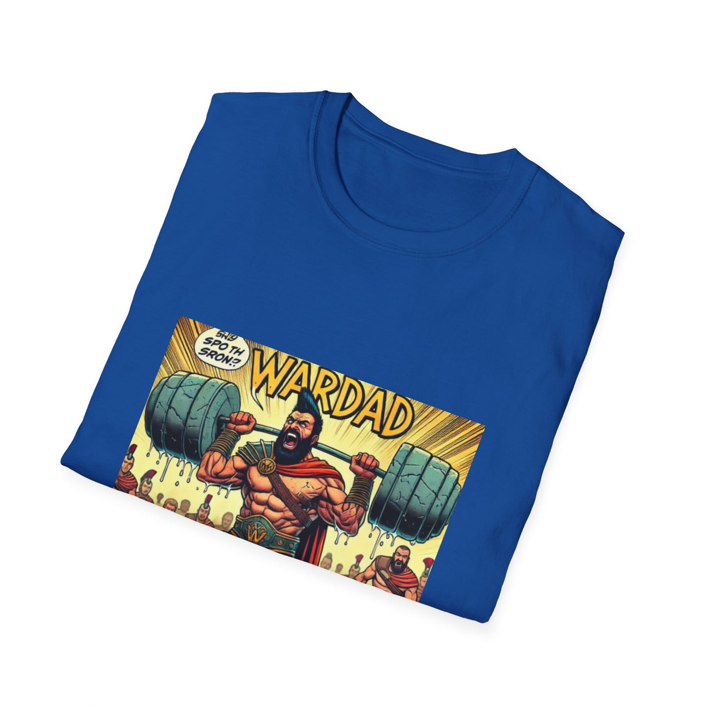 WARRIOR DAD Comic T-Shirt - Unisex Softstyle Tee for Super Dads