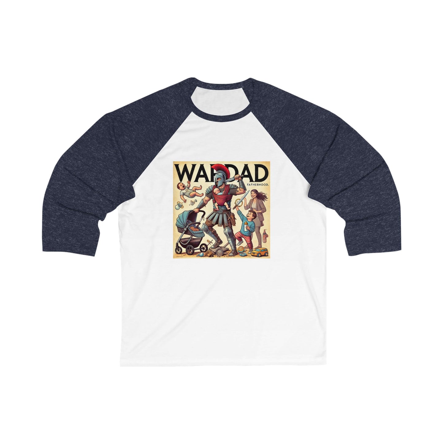 🔥 WarDad 3/4 Sleeve Baseball Tee – Comic Edition 🔥