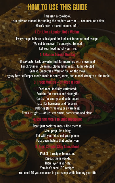 WarDad Cookbook #1: Fuel Like a Warrior