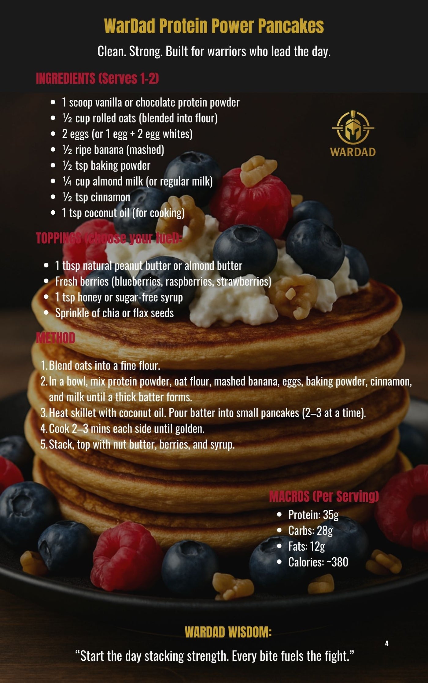 WarDad Cookbook #1: Fuel Like a Warrior